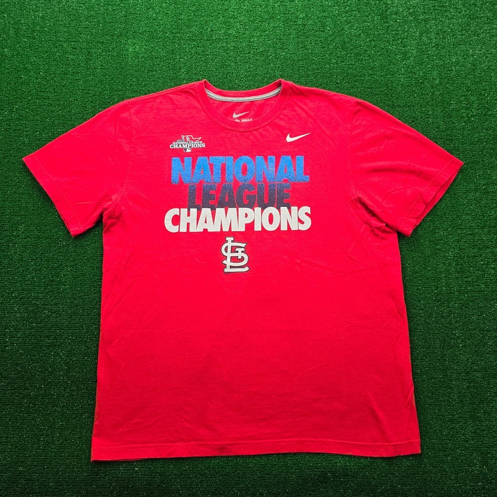 St Louis Cardinals Nike MLB 2013 National League Champions Tshirt Mens XL Red